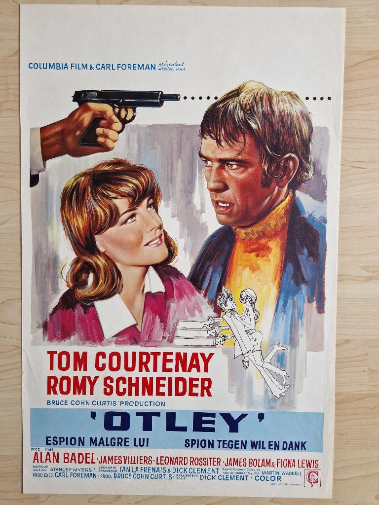 filmaffiche Romy Schneider Otley 1968 filmposter, Verzamelen, Rechthoekig Staand, Ophalen of Verzenden, Zo goed als nieuw, A1 t/m A3