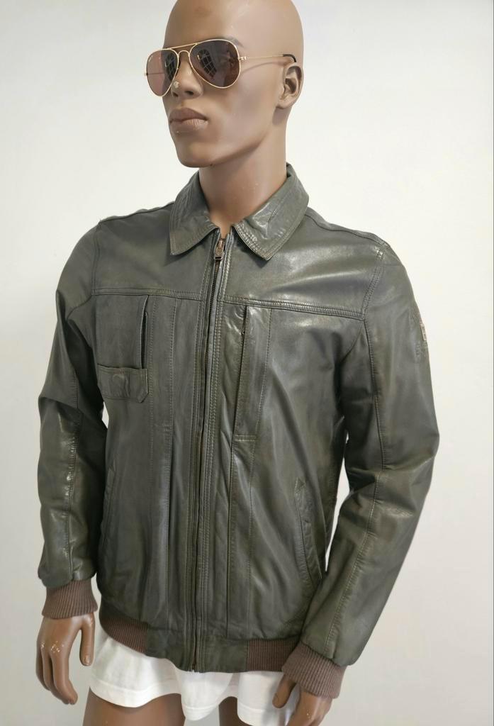 PME Legend geiten leren dun gevoerde groene  jas / jack  (L), Kleding | Heren, Jassen | Zomer, Zo goed als nieuw, Maat 52/54 (L)