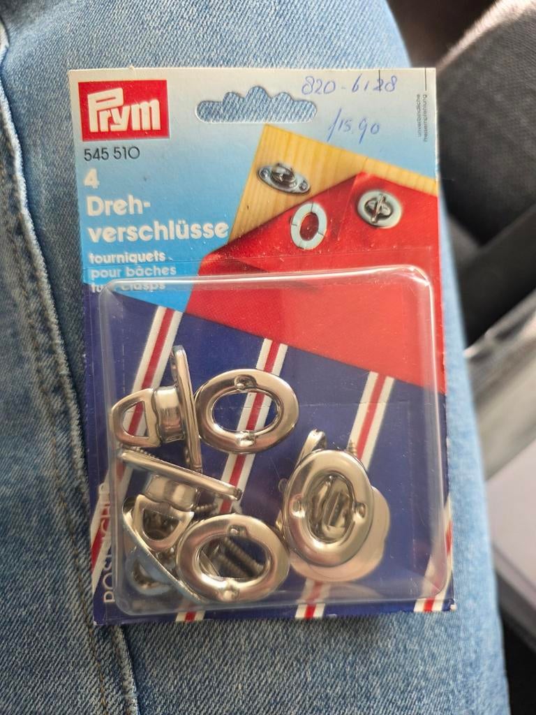 Prym Draaivergrendelingen - 4 stuks, Hobby en Vrije tijd, Naaien en Fournituren, Ophalen of Verzenden, Nieuw, Rits of Sluiting