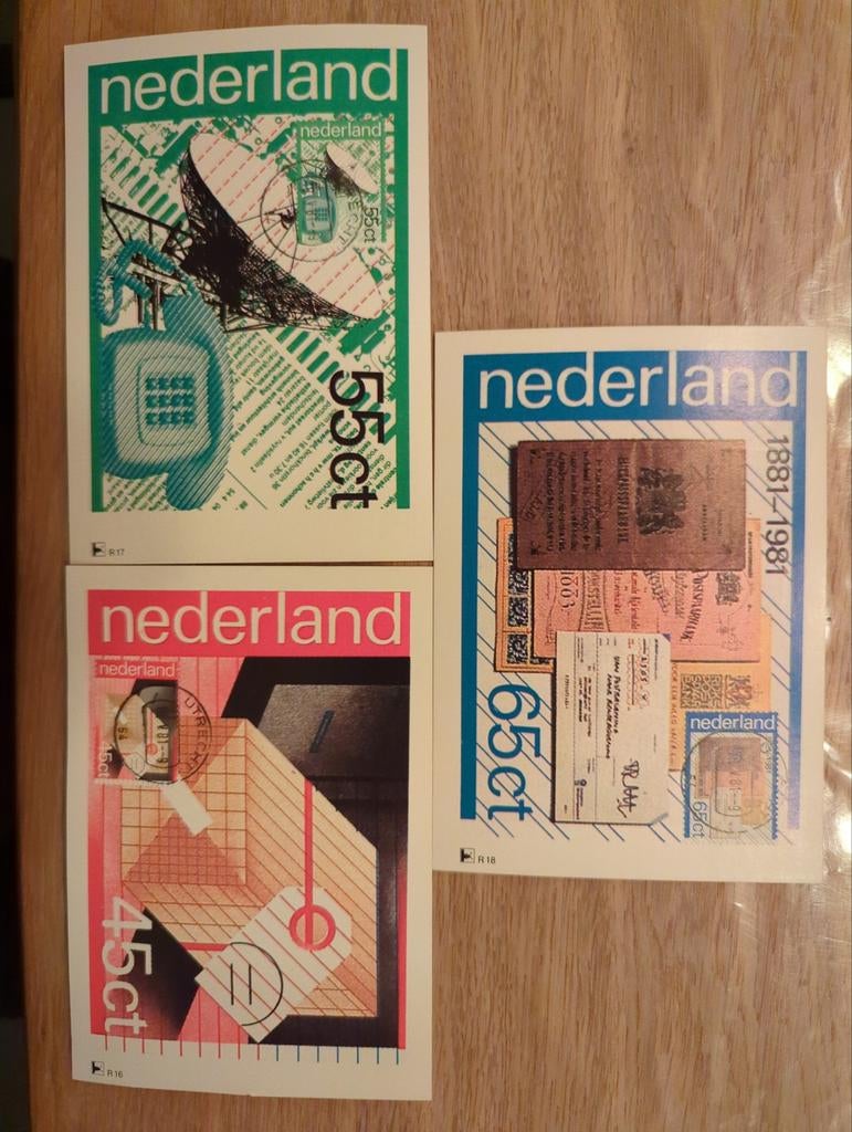 3 PTT Nederland ansichtkaarten, Verzamelen, Ansichtkaarten | Nederland, Ophalen of Verzenden