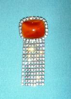 Retro mooie kristallen broche., Ophalen of Verzenden, Zo goed als nieuw, Overige materialen