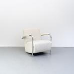 1x Leolux Scylla crême stof met motief (maze) - lage rug, Niet ingevuld, Niet ingevuld, Leer, Ophalen of Verzenden