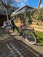 Meisjesfiets 24 inch - Zwart met mandje, Ophalen, Gebruikt, 24 inch, Handrem