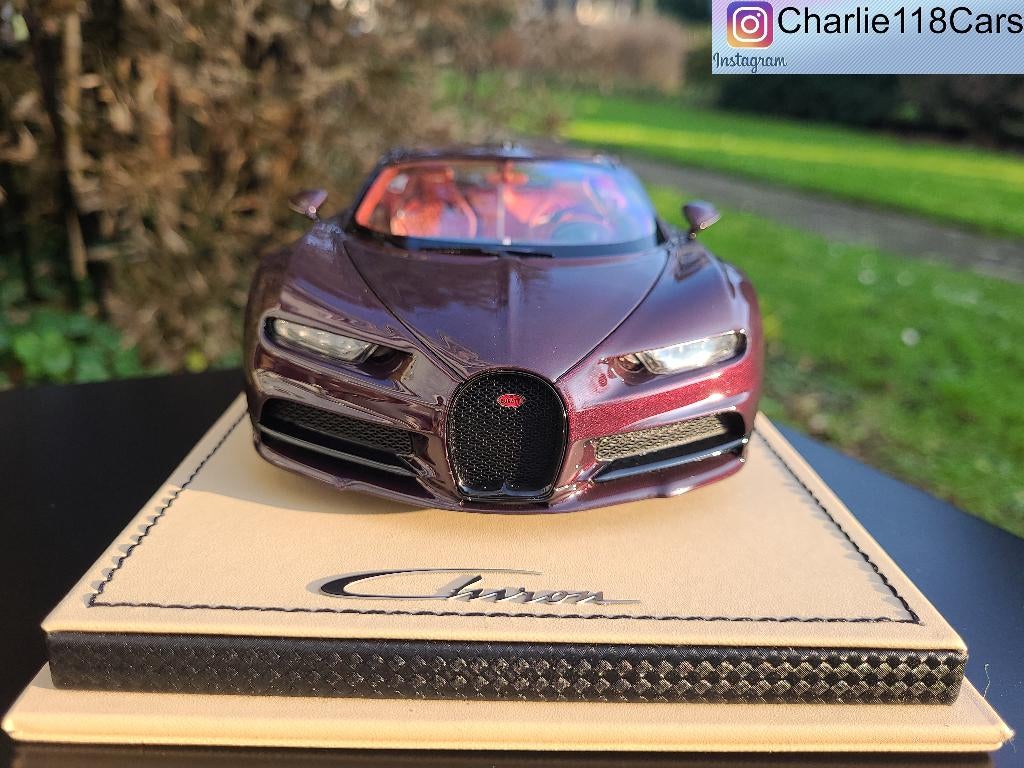 MR Collection 1/18 Bugatti Chiron Sky View – Red Carbon, Ophalen of Verzenden, Nieuw, Overige merken
