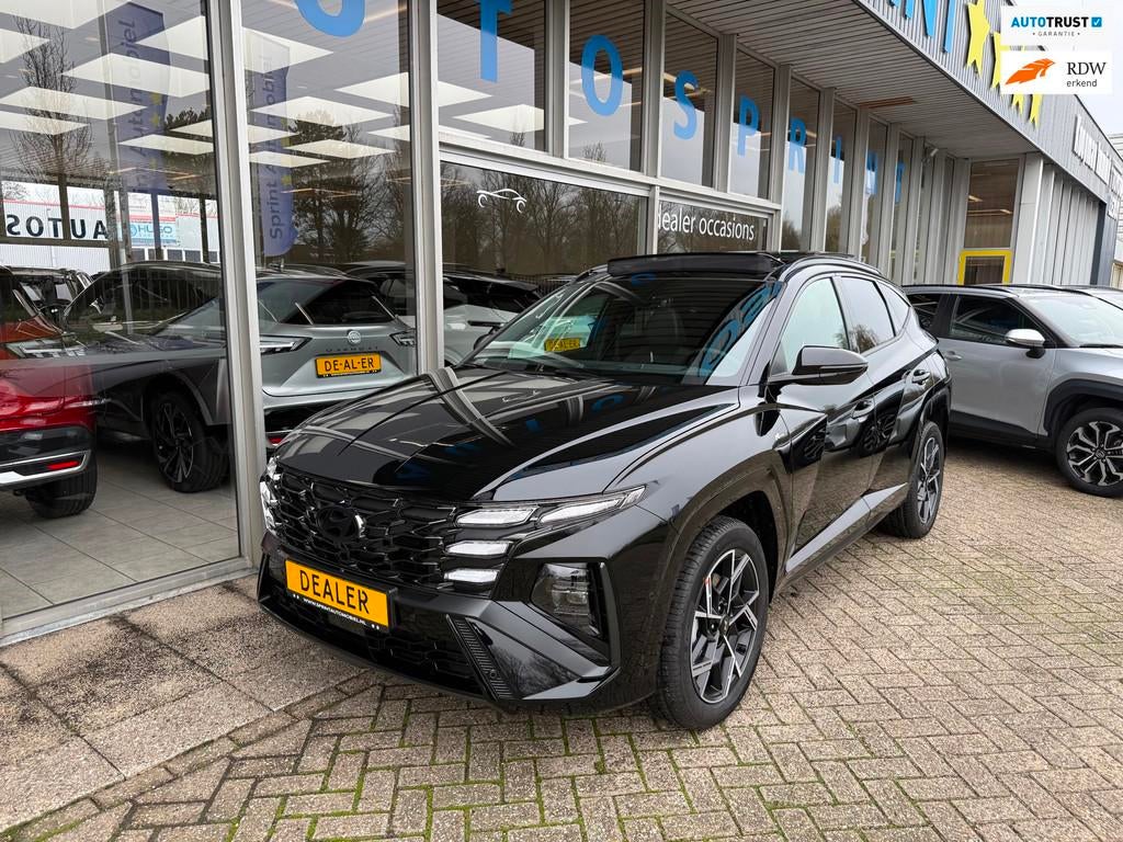 Hyundai Tucson 1.6 T-GDI HEV N Line Sky 215PK / PANO, 360 CA, Gebruikt, Zwart, 4 cilinders, Zwart