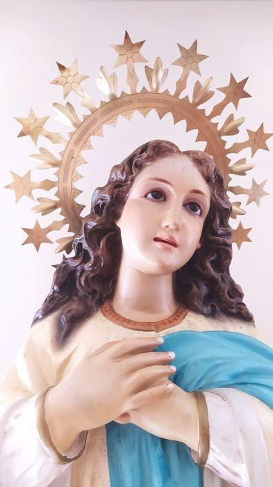 Beeld Maria tenHemelopneming Olot Spanje, Antiek en Kunst, Antiek | Religie, Ophalen of Verzenden