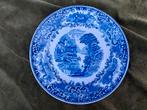 Antiek blauw-wit wandbord, Petrus Regout, Castillo., Verzenden