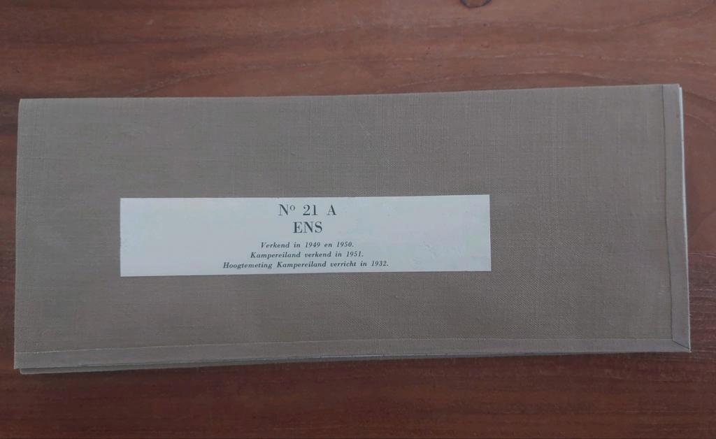 21A stafkaart uit 1955 van Ens met Kraggenburg en Marknesse, Boeken, Staat der Nederlanden, Ophalen of Verzenden, 1800 tot 2000