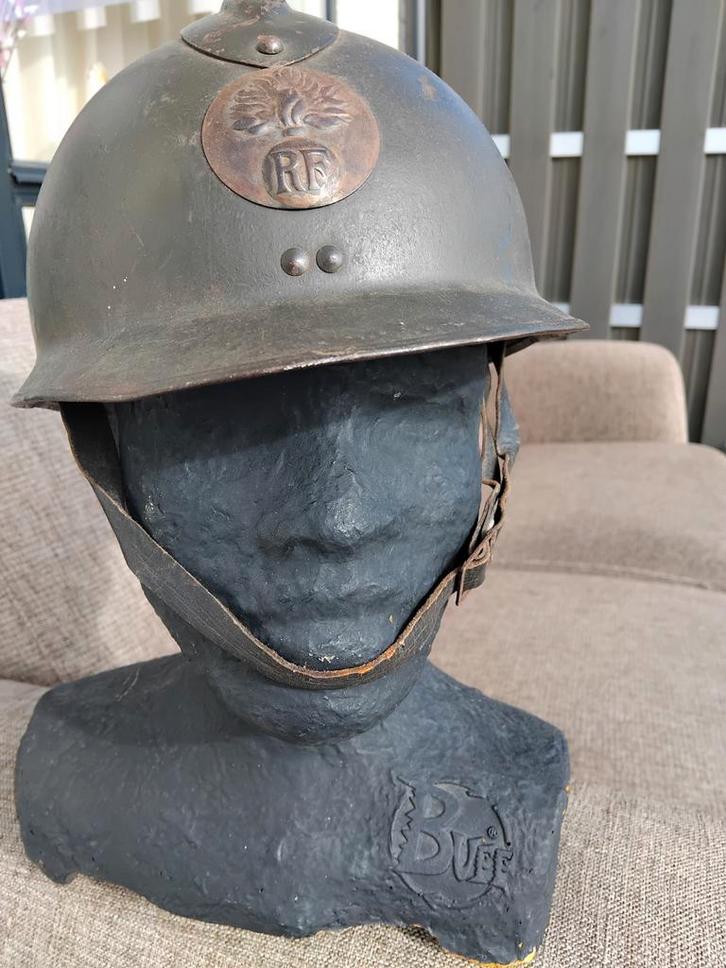 Originele Franse Adrian helm WO2, Verzamelen, Militaria | Algemeen, Landmacht, Helm of Baret, Overige gebieden, Ophalen of Verzenden