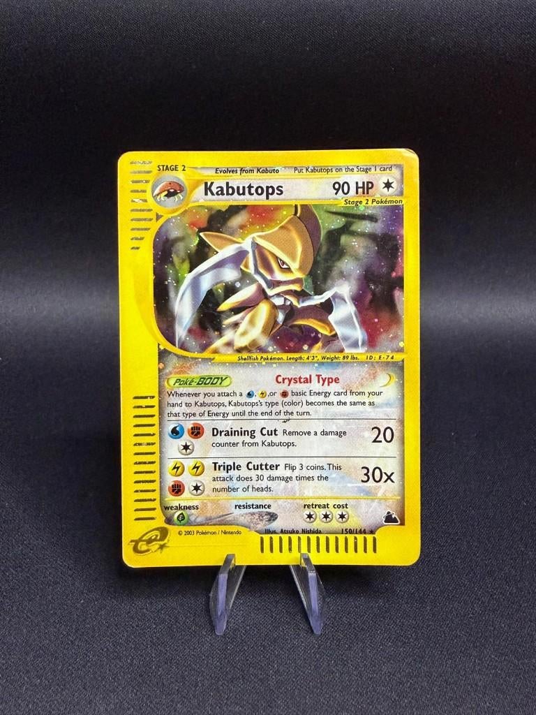 Kabutops (150) Skyridge Secret Rare 150, Ophalen, Zo goed als nieuw, Losse kaart, Foil