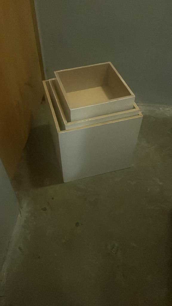 Set van 10 buffet verhogers, Overige materialen, Minder dan 50 cm, Gebruikt, Ophalen of Verzenden