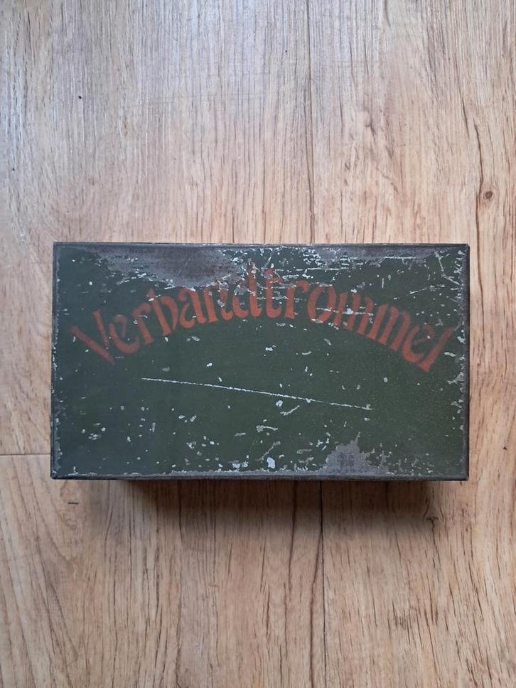 Vintage Verbandtrommel B Brocades, Verzamelen, Blikken, Gebruikt, Ophalen