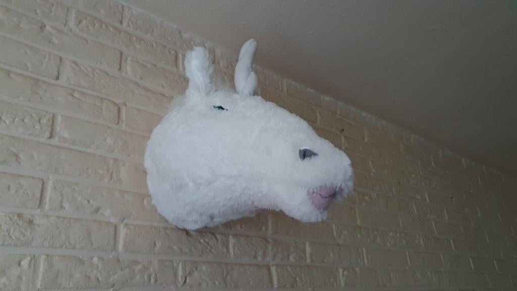 Dierenkop éénhoorn voor decoratie aan de muur., Ophalen of Verzenden, Zo goed als nieuw, Wanddecoratie