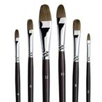 3 sets penselen 1X Platte,1X Ronde Marterhaar,1Xkattentong, Ophalen of Verzenden