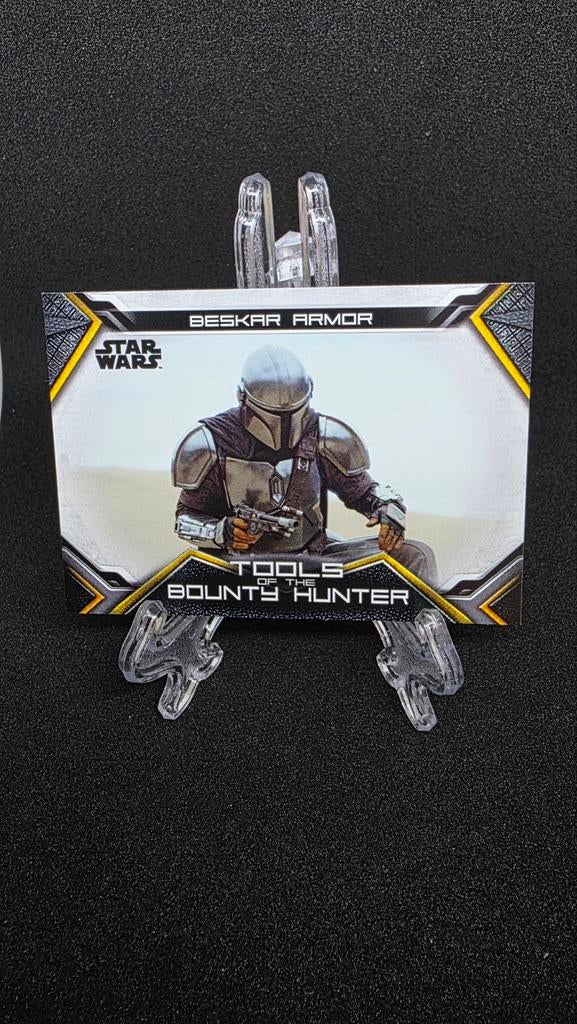 Topps Star Wars Mandalorian Beskar Armor Trading Card, Ophalen of Verzenden, Zo goed als nieuw, Losse kaart