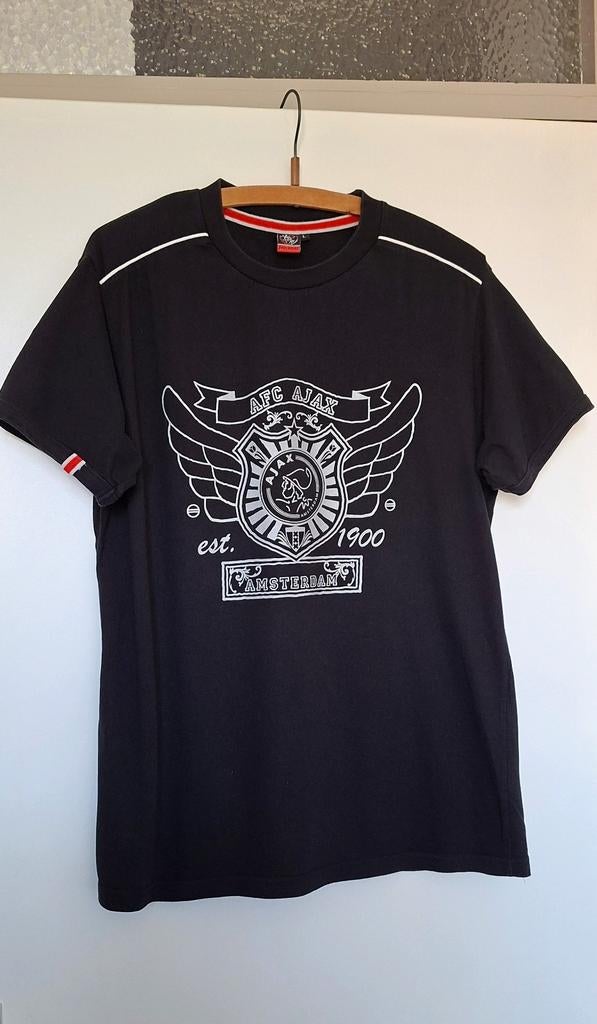 Ajax Amsterdam fanwear,  vintage zwart t-shirt 2002, maat L, Verzamelen, Ophalen of Verzenden, Zo goed als nieuw, Ajax, Shirt