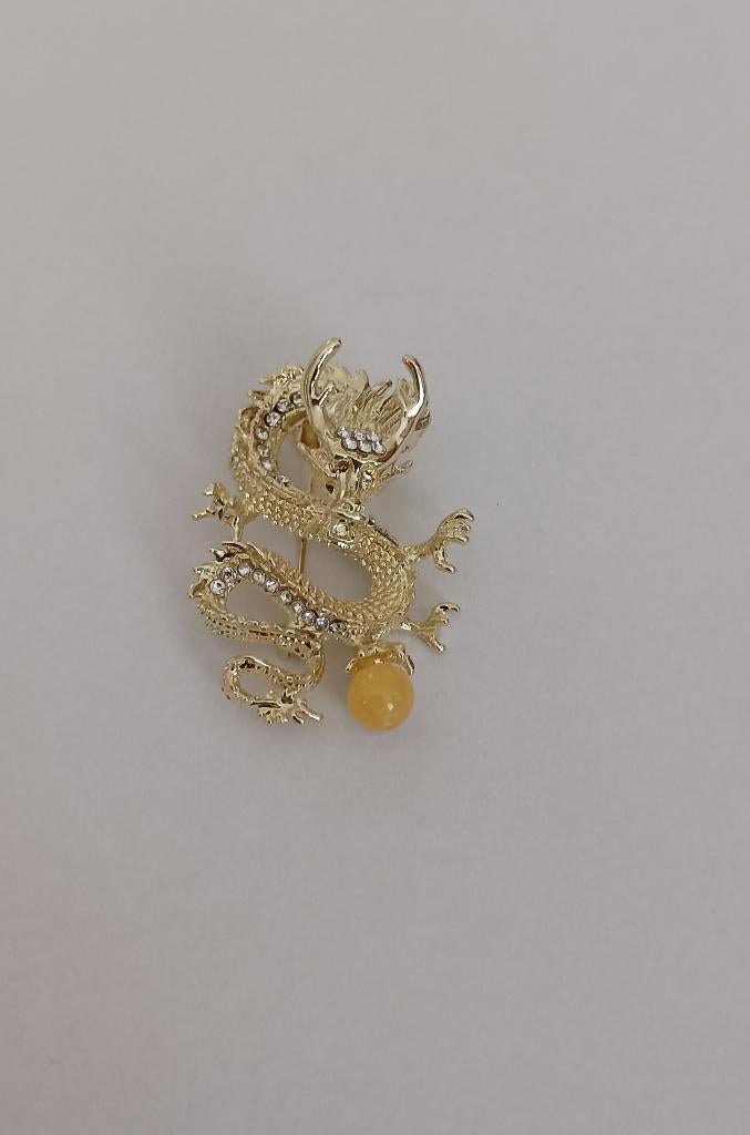 Draak broche, Sieraden, Tassen en Uiterlijk, Broches, Overige materialen, 4 tot 7 cm, Overige kleuren, Nieuw