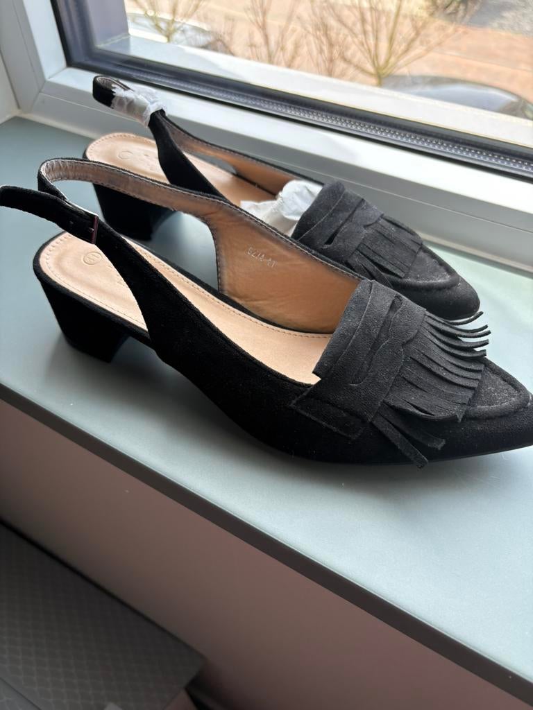 Zwart suedeleren sandalette maat 41 NIEUW!, Kleding | Dames, Schoenen, Zwart, Overige typen, Nieuw, Ophalen of Verzenden