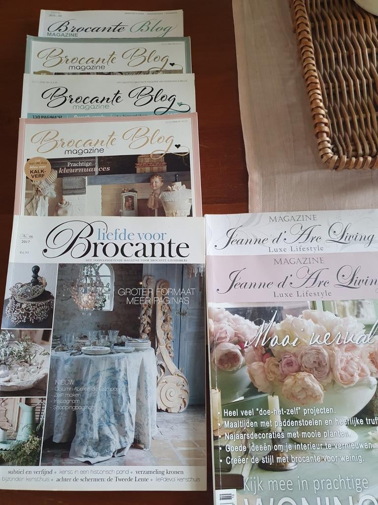 Brocante Blog & Jeanne d'Arc Living Magazines (7 stuks), Boeken, Tijdschriften en Kranten, Ophalen of Verzenden, Gelezen, Overige typen