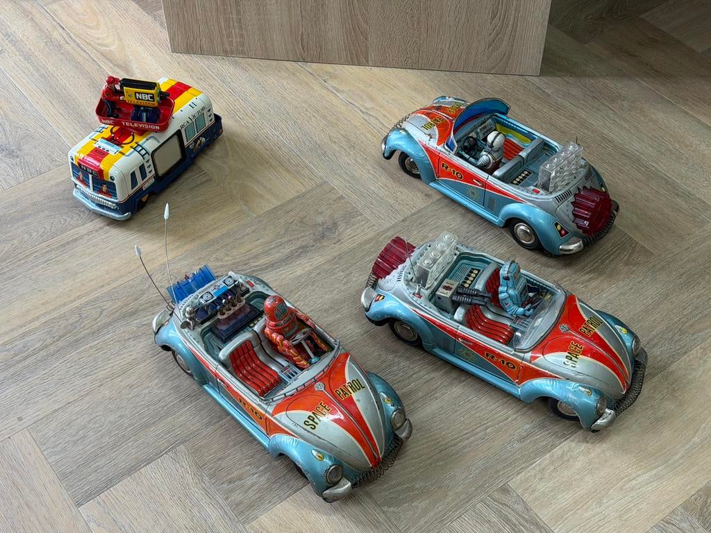 UNIEK 3X NOMURA R-10 SPACE PATROL VW ZELDEN AANGEBODEN, Antiek en Kunst, Ophalen of Verzenden