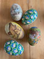 5 x Vintage Pasen papier candy container groot ei Rookvrij, Ophalen of Verzenden, Zo goed als nieuw