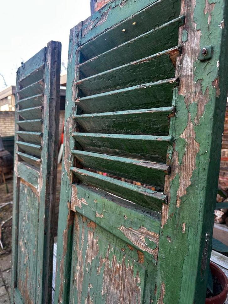 Antieke Franse Louvre deuren - Groen, set van 2, Antiek en Kunst, Antiek | Overige Antiek, Ophalen