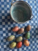 Koperen mand met paaseieren, Ophalen of Verzenden