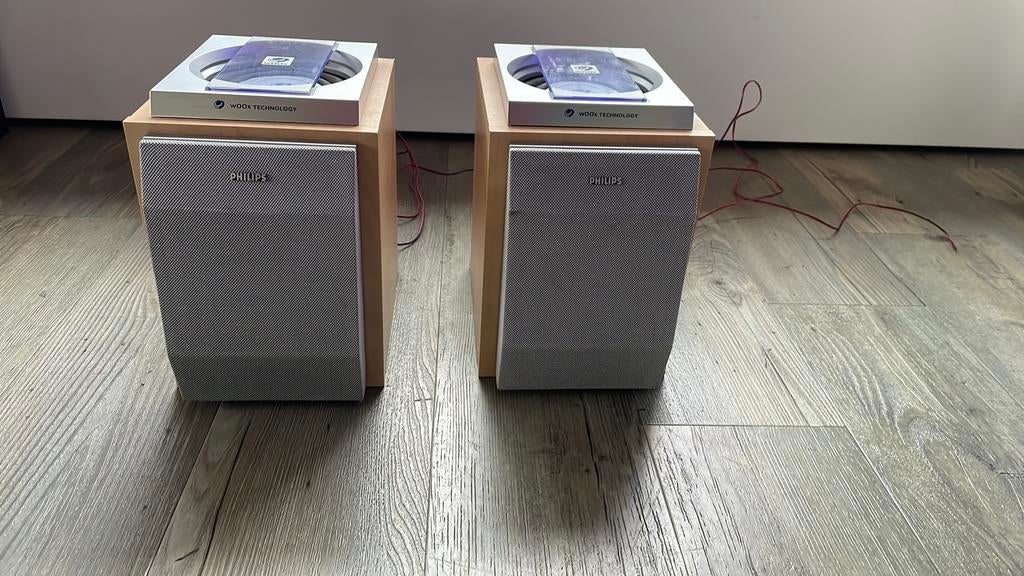 Philips MC70 speakers met wOOx bass, Philips, Gebruikt, Ophalen of Verzenden, Minder dan 60 watt