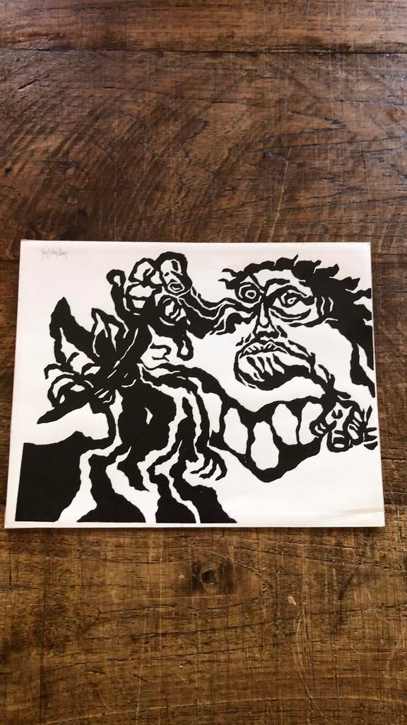 Oude zeefdruk, Antiek en Kunst, Ophalen of Verzenden
