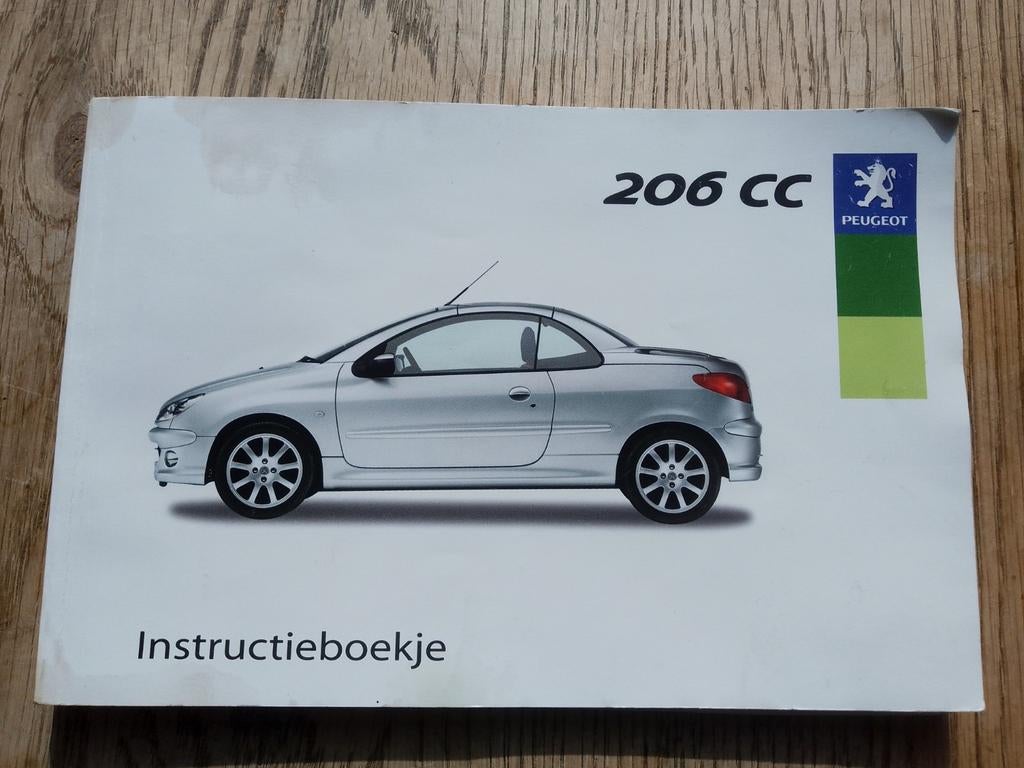 Peugeot 206 CC Instructieboekje - Handleiding, Auto diversen, Handleidingen en Instructieboekjes, Ophalen of Verzenden