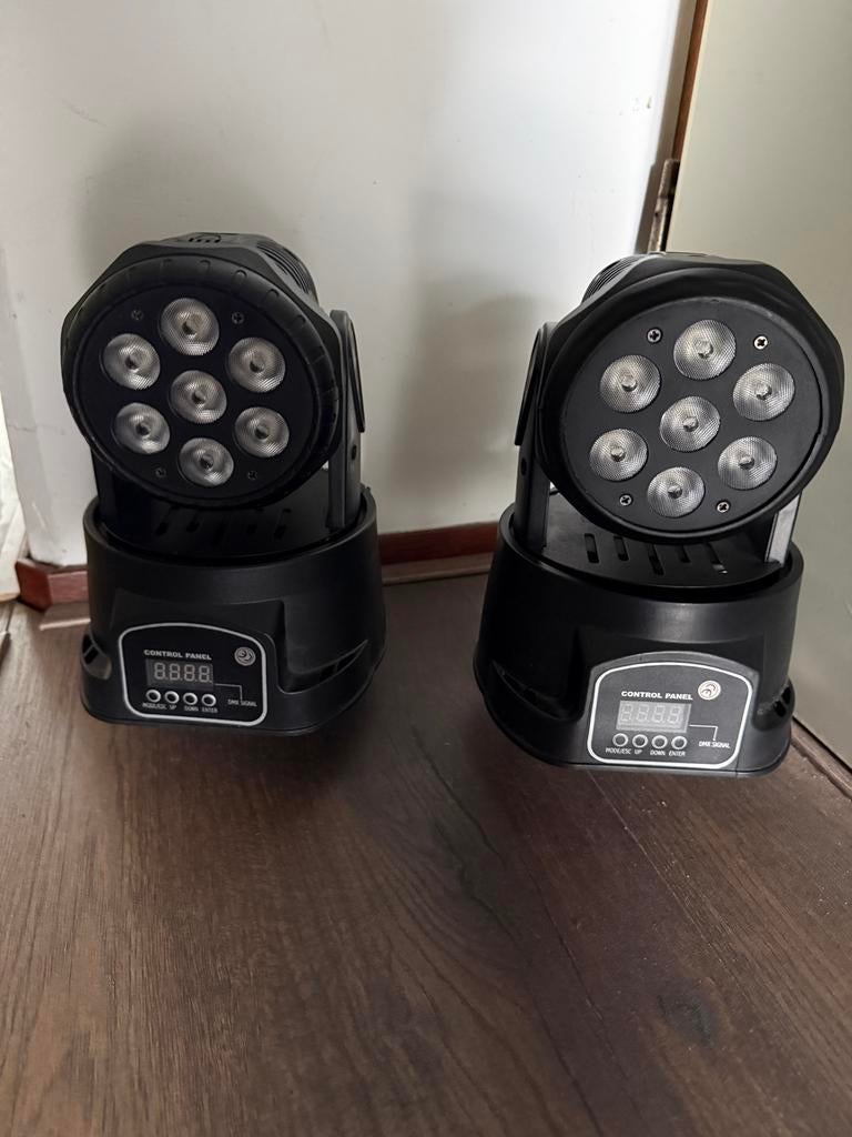 2x Wash Moving Head 7x12W RGBW LED, Muziek en Instrumenten, Licht en Laser, Ophalen of Verzenden, Zo goed als nieuw, Licht, Kleur