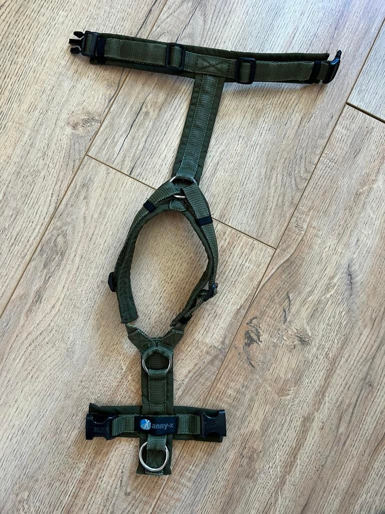 Anny X gevoerd tuigje maat XS Olijfgroen, Dieren en Toebehoren, Ophalen of Verzenden, Zo goed als nieuw