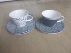 2 kopen schotels, Vileroy & Boch Cafe Club Flora., Ophalen of Verzenden, Zo goed als nieuw, Overige stijlen, Kop(pen) en/of Schotel(s)