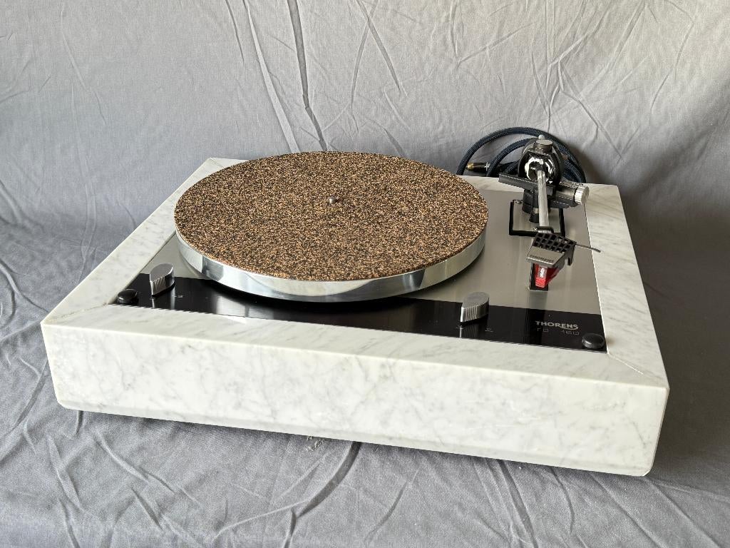 Thorens TD-160 Marmer met Ortofon 2M Red, Audio, Tv en Foto, Platenspelers, Ophalen, Zo goed als nieuw, Platenspeler, Thorens