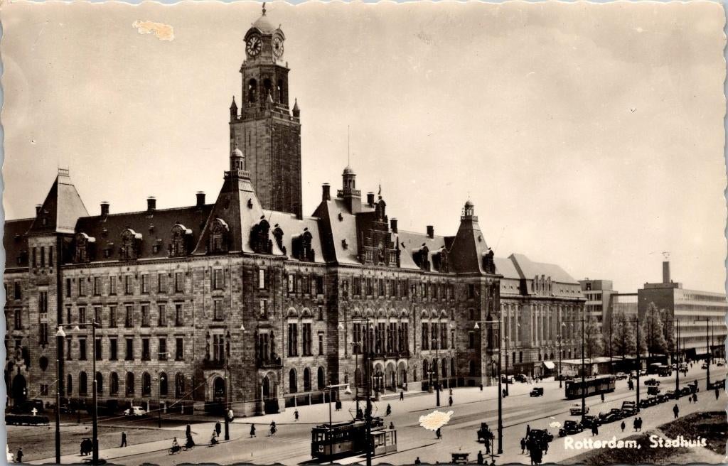 Rotterdam - Stadhuis, Verzenden, 1940 tot 1960, Gelopen, Zuid-Holland