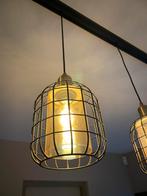 Industriële Hanglamp - Zwart Metaal met 4 Lichtpunten, Ophalen, Zo goed als nieuw, Metaal, 50 tot 75 cm