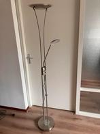 Moderne Staande LED Lamp met Leeslamp, Huis en Inrichting, Lampen | Vloerlampen, Ophalen, Zo goed als nieuw, Metaal, 150 tot 200 cm