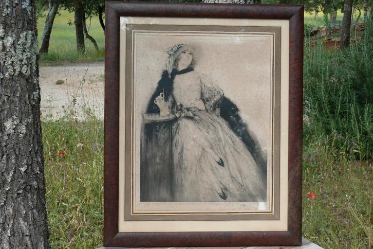 Portret elegante dame, Fernand Toussaint (1873-1956)!, Antiek en Kunst, Kunst | Tekeningen en Foto's, Ophalen