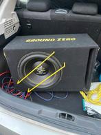 Ground Zero Subwoofer met versterker en bedrading, Auto diversen, Ophalen of Verzenden, Gebruikt