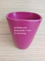 Bloempot voor orchidee fuchsia kleur, Gebruikt, Rond, Binnen, Ophalen of Verzenden