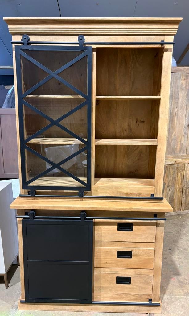 Nieuwe buffetkast Lotte 120 cm | Industrieel | €550, Ophalen, 100 tot 150 cm, 200 cm of meer, Nieuw