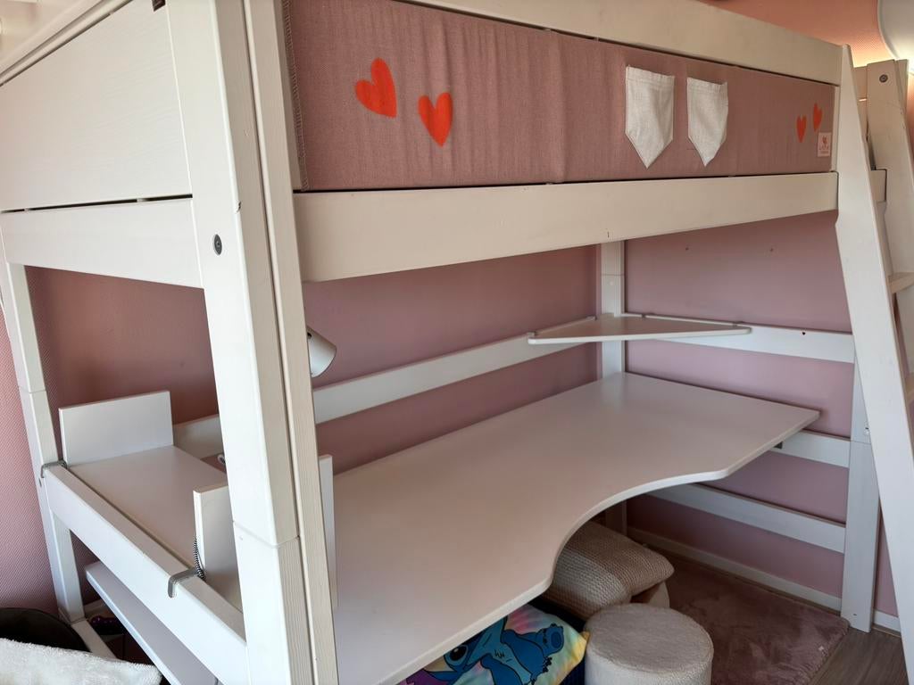 Lifetime hoogslaper wit excl matras, Ophalen, Gebruikt, Hoogslaper