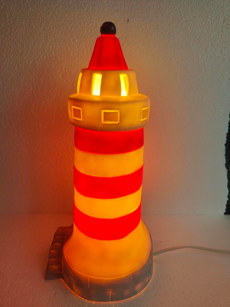Heico - Lamp Vuurtoren rood - 36cm, Ophalen of Verzenden, Nieuw, Kunststof, Minder dan 50 cm