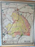 School wandkaart van Drenthe, Antiek en Kunst, Antiek | Schoolplaten, Ophalen, Aardrijkskunde