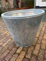 IKEA HUSÖN gegalvaniseerde bloempot/plantenbak 32cm, Ophalen, Gebruikt, Minder dan 60 cm, Rond