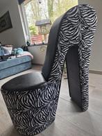 Unieke Hakstoel Zebraprint, Kunststof, Zwart, Ophalen of Verzenden, Zo goed als nieuw