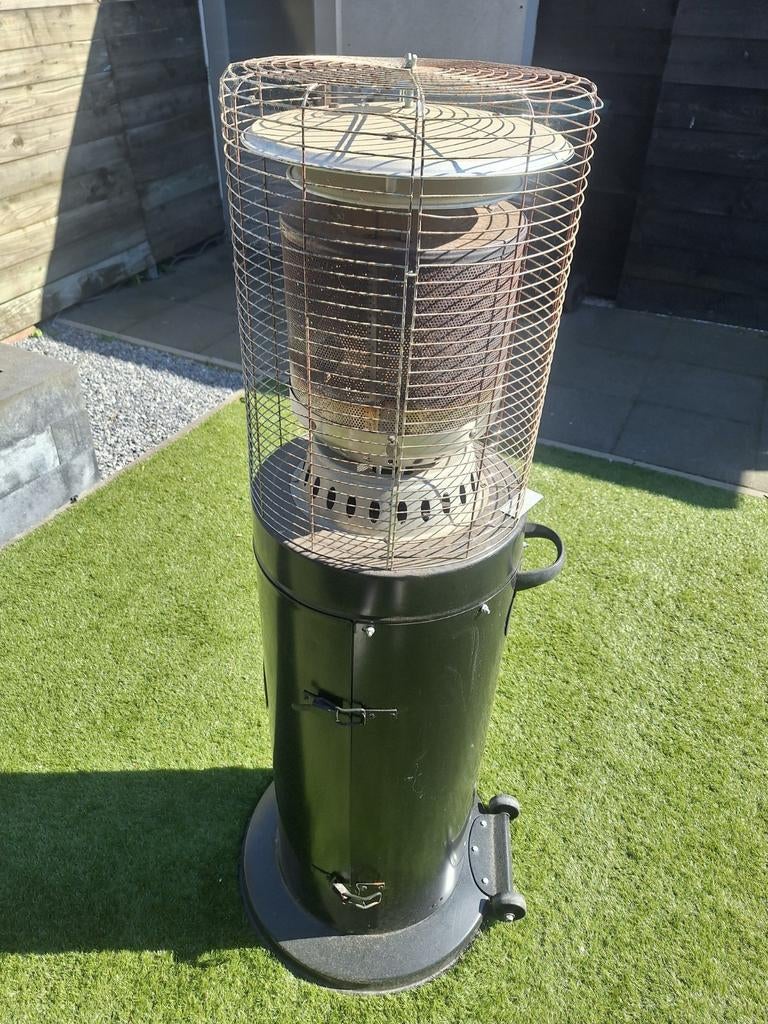 Terrasverwarmer op gas met gasfles, Tuin en Terras, Terrasverwarmers, Ophalen, Gebruikt, Gas, Vloer