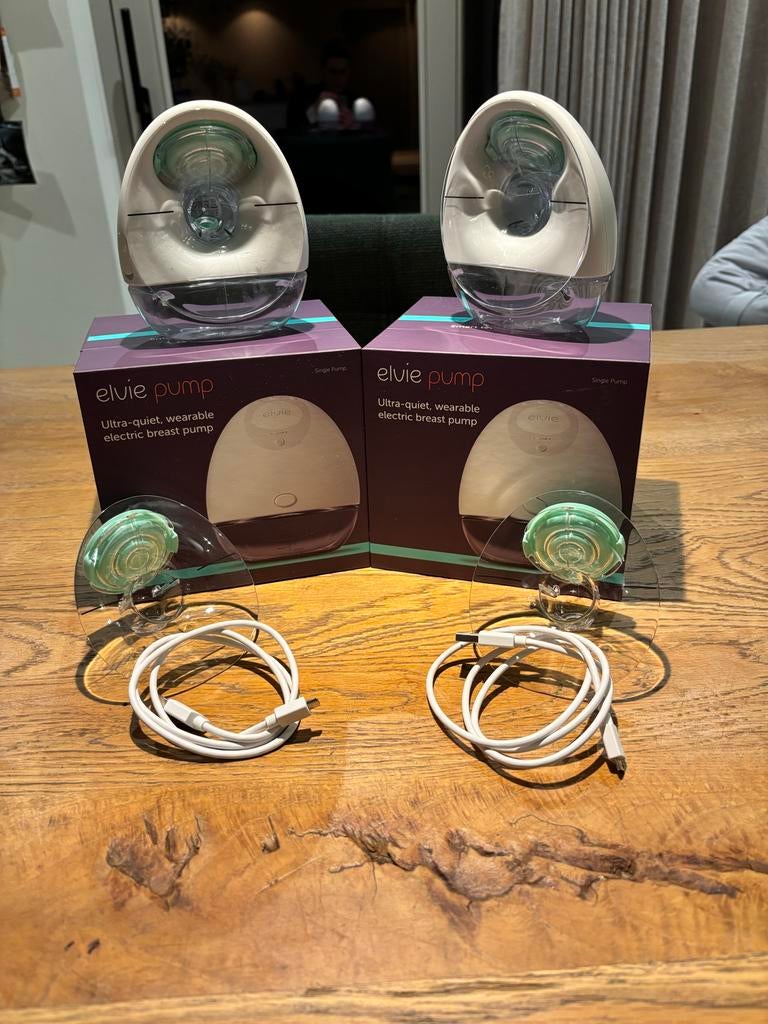 Dubbele Elvie Pump - Draadloze en Stille borstkolf, Kinderen en Baby's, Babyvoeding en Toebehoren, Ophalen of Verzenden, Zo goed als nieuw