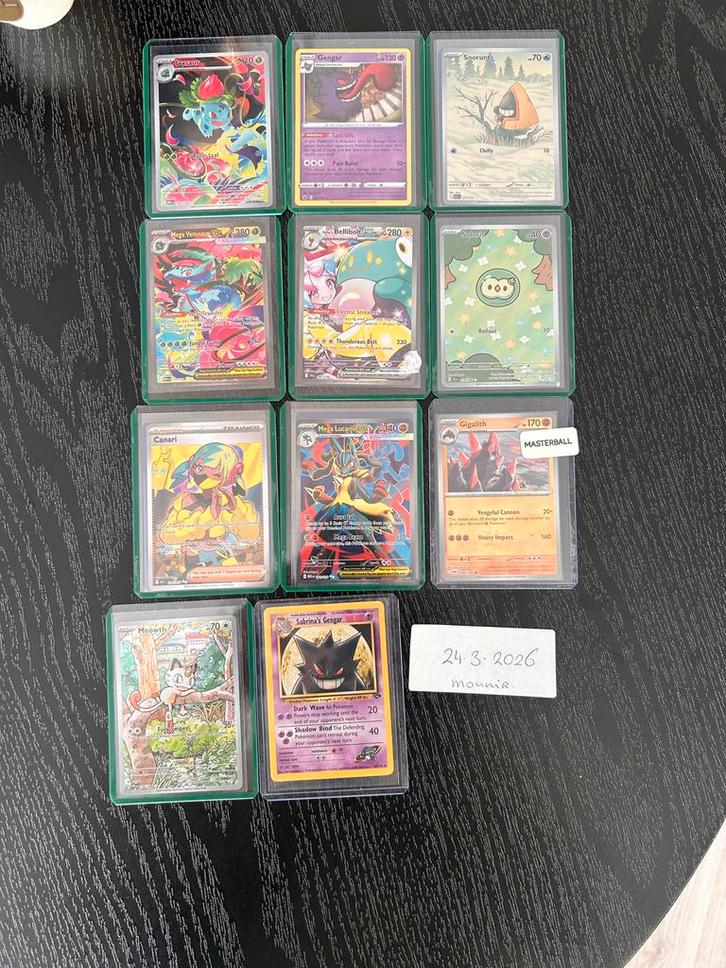 Pokémon kaarten gesleeved, Hobby en Vrije tijd, Verzamelkaartspellen | Pokémon, Zo goed als nieuw, Meerdere kaarten, Foil, Ophalen of Verzenden