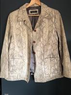 Vintage leren jasje in python motief L 40/42, Ophalen of Verzenden, Zo goed als nieuw, Maat 38/40 (M), Zwart